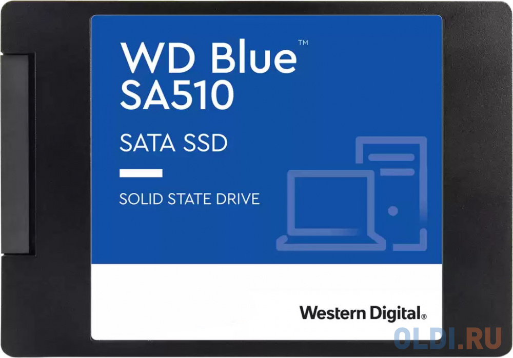 SSD накопитель Western Digital BLUE SA510 1 Tb SATA-III western digital hdd sata iii 2tb blue wd20earz 5400rpm 64mb buffer аналог wd20ezrz 1 year