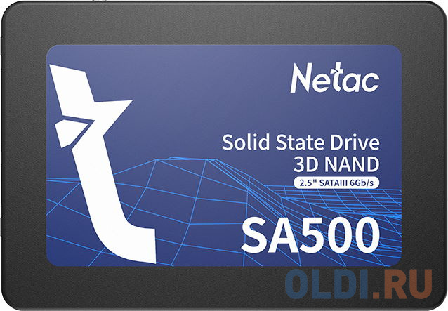 SSD накопитель Netac SA500 1 Tb SATA-III NT01SA500-1T0-S3X твердотельный накопитель ssd 2 5 480 gb goodram cl100 read 540mb s write 460mb s 3d nand tlc