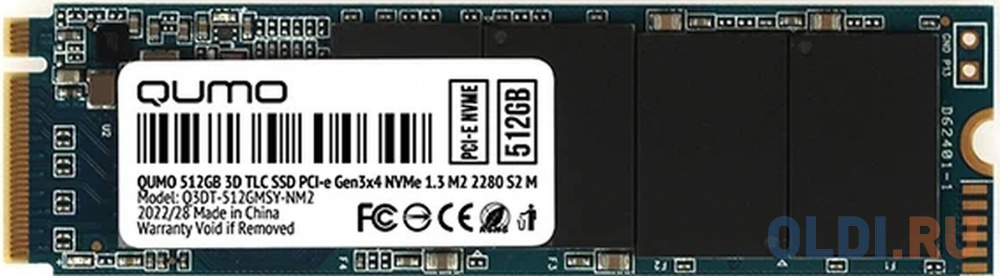 QUMO M.2 SSD 512GB QM Novation Q3DT-512GMSY-NM2 qumo ssd 512gb novation tlc 3d q3dt 512gskf 2 5 r w 550 500 mb s sm2258xt sm2259xt oem