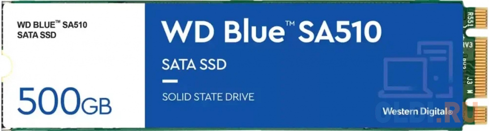 SSD накопитель Western Digital Blue SA510 500 Gb SATA-III WDS500G3B0B