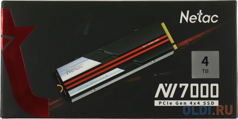SSD накопитель Netac NV7000 4 Tb PCI-E 4.0 х4 твердотельный накопитель ssd m 2 netac 2 0tb nv7000 t series nt01nv7000t 2t0 e4x retail pci e 4 0 x4 up to 7300 6700mbs 3d nand 1280tbw n