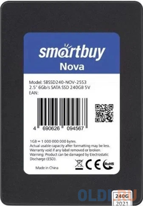 Smartbuy SSD 240Gb Nova SBSSD240-NOV-25S3 {SATA3.0, 7mm} qumo ssd 240gb qm novation q3dt 240gskf sata3 0