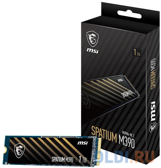 

SSD накопитель MSI Spatium M390 1 Tb PCI-E 3.0 x4 SPATIUM M390 NVME M.2 1TB