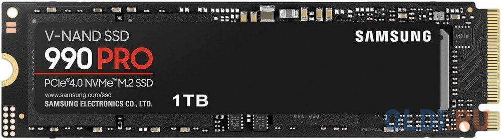 SSD накопитель Samsung 990 PRO 1 Tb PCI-E 4.0 х4 MZ-V9P1T0BW твердотельный накопитель samsung ssd 1920gb pm1733 2 5 mzwlj1t9hbjr 00007