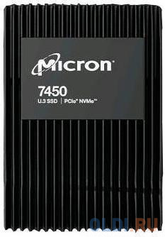 Micron SSD 7450 PRO, 15360GB, U.3(2.5" 15mm), NVMe, PCIe 4.0 x4, 3D TLC, R/W 6800/5600MB/s, IOPs 1 000 000/250 000, TBW 28000, DWPD 1 (12 мес.)