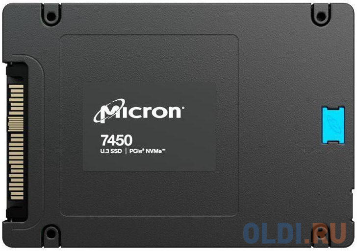 Micron SSD 7450 PRO, 3840GB, U.3 (2.5" 15mm), NVMe, PCIe 4.0 x4, 3D TLC, R/W 6800/5300MB/s, IOPs 1 000 000/180 000, TBW 7300, DWPD 1 (12 мес.) - MTFDKCC3T8TFR-1BC1ZABY Y