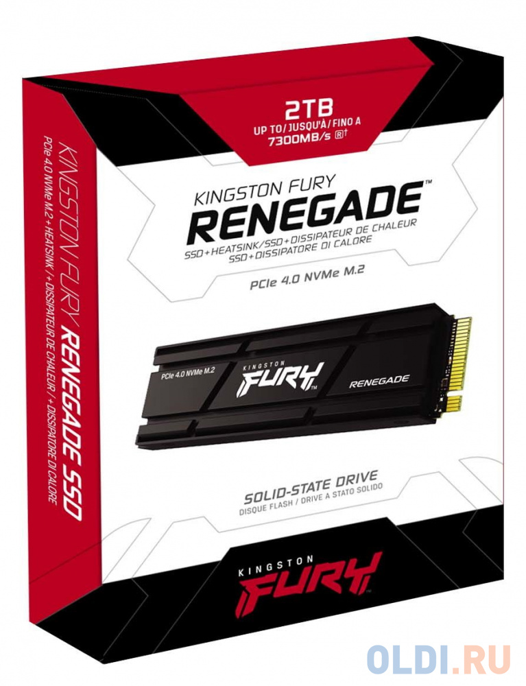SSD накопитель Kingston Fury Renegade 2 Tb PCI-E 4.0 х4 SFYRDK/2000G - Fury Renegade