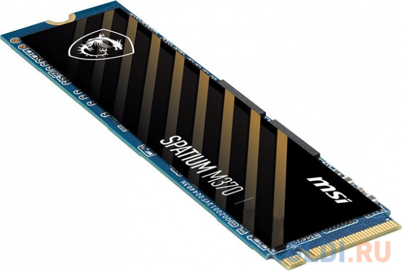 M.2 2280 128GB MSI SPATIUM M370 Client SSD (S78-4406NR0-P83) PCIe Gen3x4 with NVMe, 1800/560, IOPS 102/130K, MTBF 1.5M, 3D NAND, 75TBW, 0,32DWPD, RTL фото