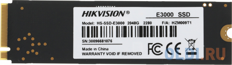 Твердотельный накопитель Hikvision 2 ТБ M.2 HS-SSD-E3000/2048G фото