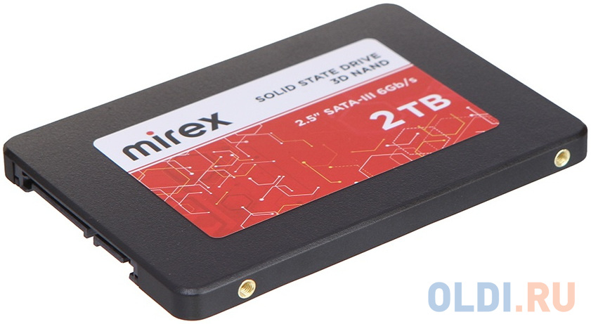 Твердотельный диск 2TB Mirex, 2.5", SATA III, [R/W - 530/450 MB/s] 3D-NAND TLC