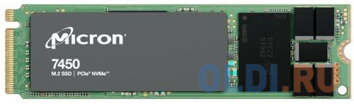 Micron SSD 7450 MAX, 400GB, M.2(22x80mm), NVMe 1.4, PCIe 4.0 x4, 3D TLC, R/W 5000/700MB/s, IOPs 280 000/65 000, TBW 2100, DWPD 3 (12 мес.) micron ssd 7450 max 12800gb u 3 2 5 15mm nvme pcie 4 0 x4 3d tlc r w 6800 5600mb s iops 1 000 000 410 000 tbw 70000 dwpd 3 12 мес