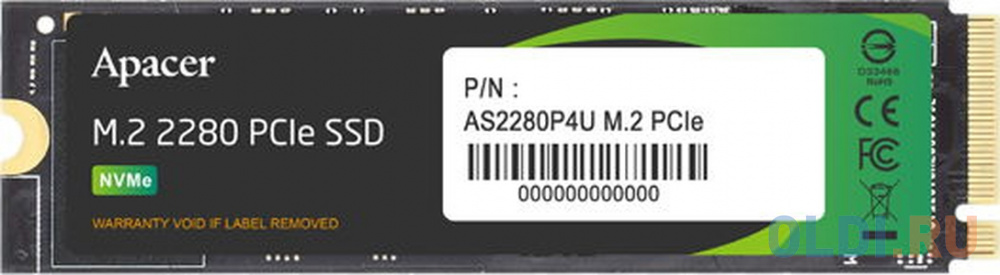 SSD накопитель Apacer AS2280P4U 2 Tb PCI-E 3.0 x4 AP2TBAS2280P4U-1