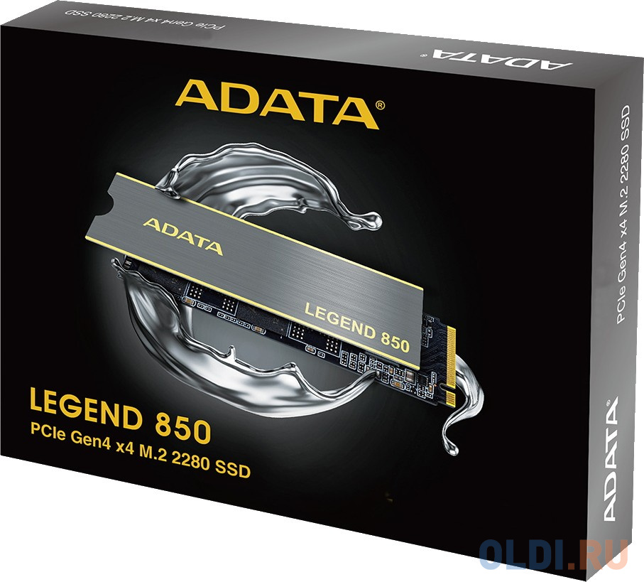 M.2 2280 512GB ADATA LEGEND 850 Client SSD [ALEG-850-512GCS] PCIe Gen4x4 with NVMe, 5000/2700, IOPS 380/530K, MTBF 2M, 3D NAND, 500TBW, 0,54DWPD, Heat - фото 5
