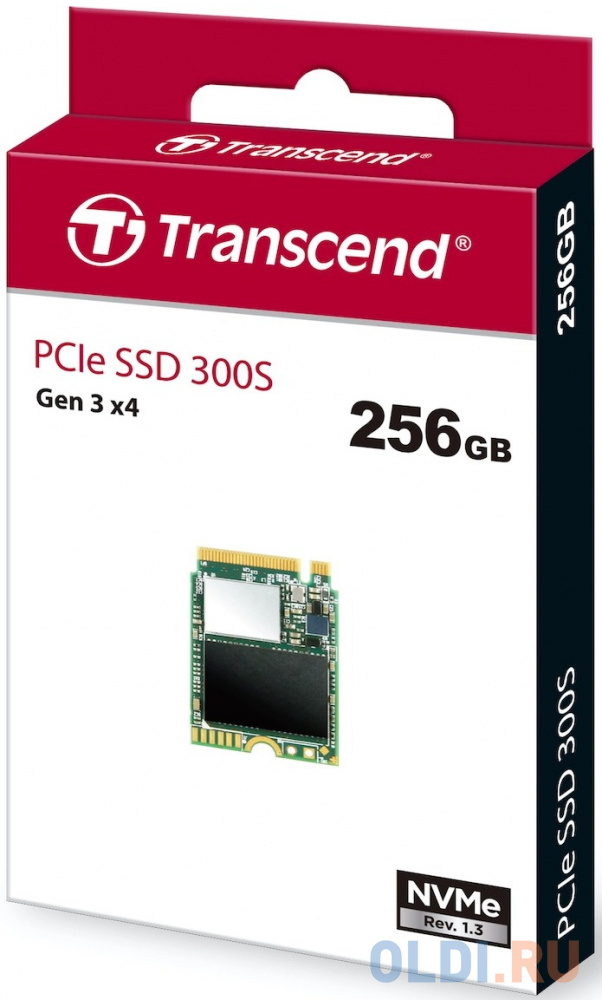 Твердотельный накопитель SSD M.2 2230 Transcend 256GB MTE300S <TS256GMTE300S> (PCI-E 3.0 x4, up to 2000/950Mbs, 3D NAND, 100TBW, NVMe 1.3, 22х30