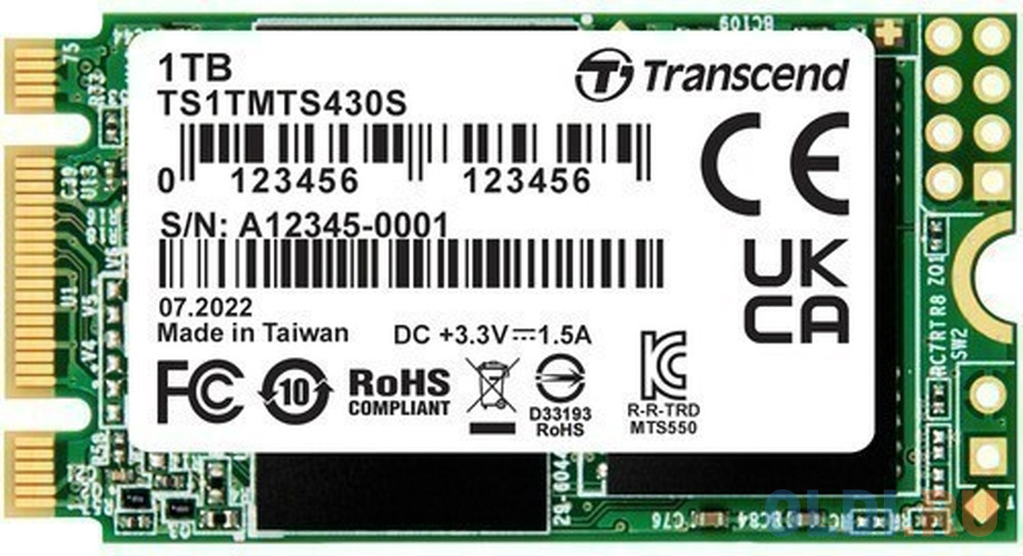 SSD накопитель Transcend TS1TMTS430S 1 Tb SATA-III ssd накопитель transcend ts1tmts430s 1 tb sata iii
