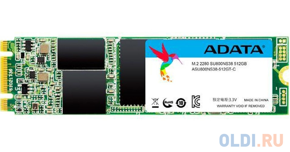 SSD накопитель A-Data ASU650NS38-512GT-B 512 Gb SATA-III ASU650NS38-512GT-B, размер 22х80 мм - фото 1