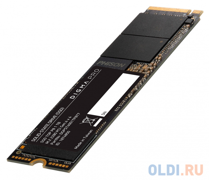 Накопитель SSD Digma PCI-E 4.0 x4 1Tb DGPST4001TP8T7 Pro Top P8 M.2 2280 фото