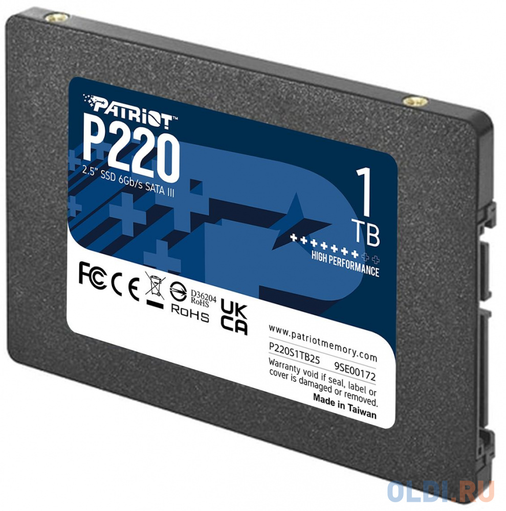 SSD накопитель Patriot P220S1TB25 1 Tb SATA-III ssd накопитель patriot p210s1tb25 1 tb sata iii