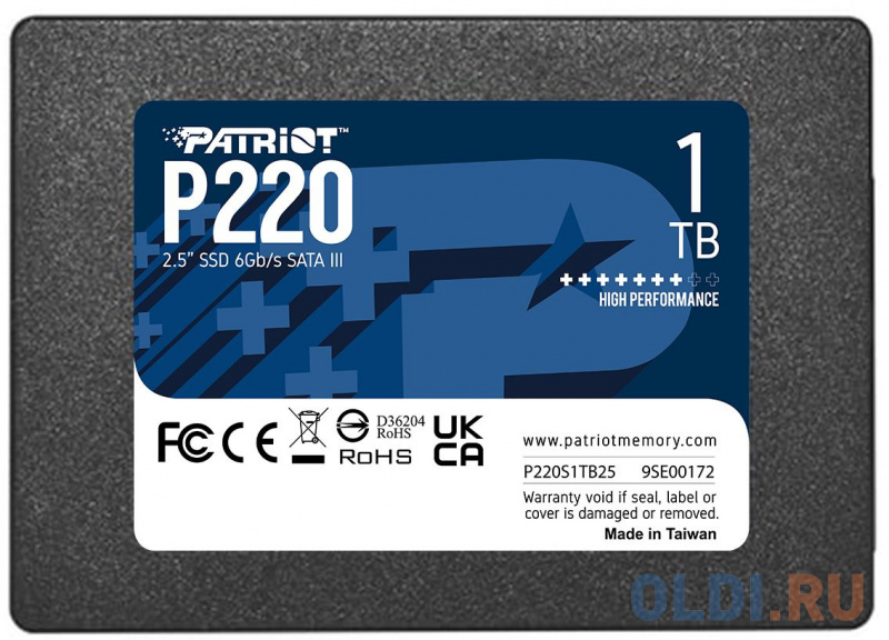 SSD накопитель Patriot P220S1TB25 1 Tb SATA-III фото
