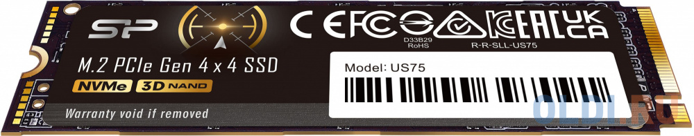 Накопитель SSD Silicon Power PCI-E 4.0 x4 2TB SP02KGBP44US7505 US75 M.2 2280 накопитель ssd kingspec pci e 3 0 512gb ne 512 m 2 2280
