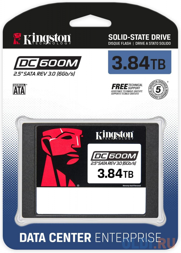 Серверный SSD Kingston DC600M, 3840GB, 2.5