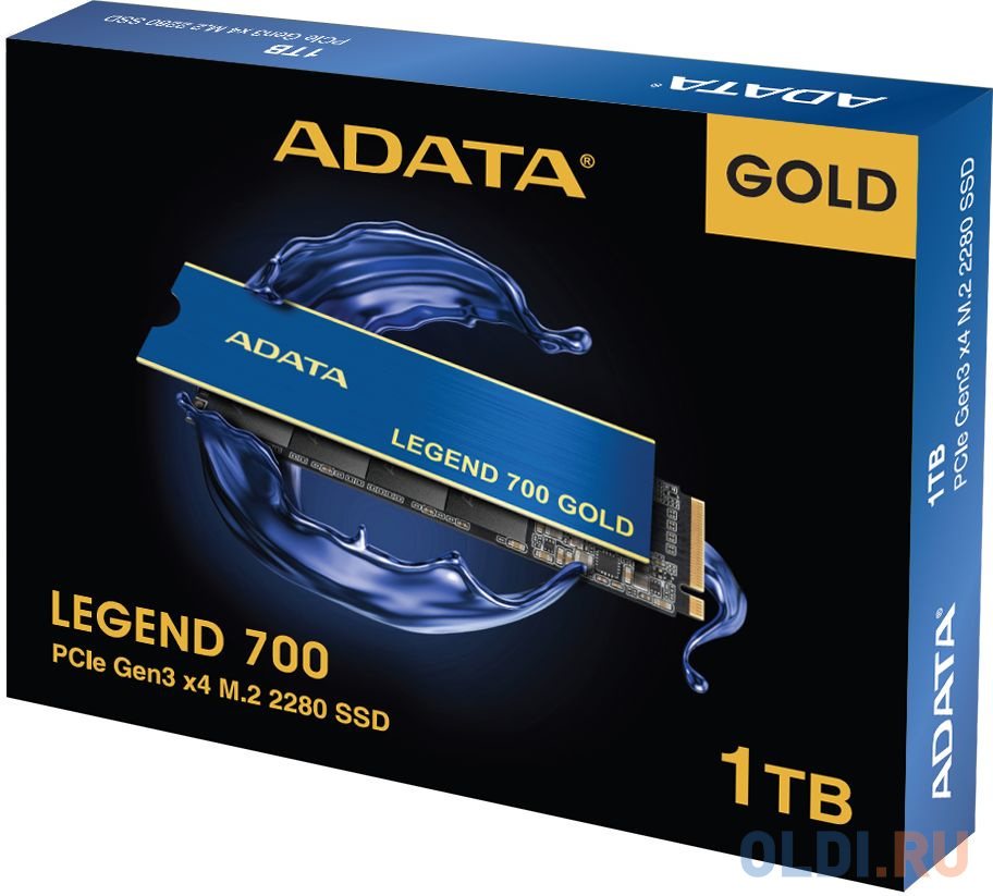 SSD накопитель ADATA Legend 700 Gold 1 Tb PCI-E 3.0 x4 ssd накопитель adata legend 850 1 tb pci e 4 0 х4 aleg 850 1tcs