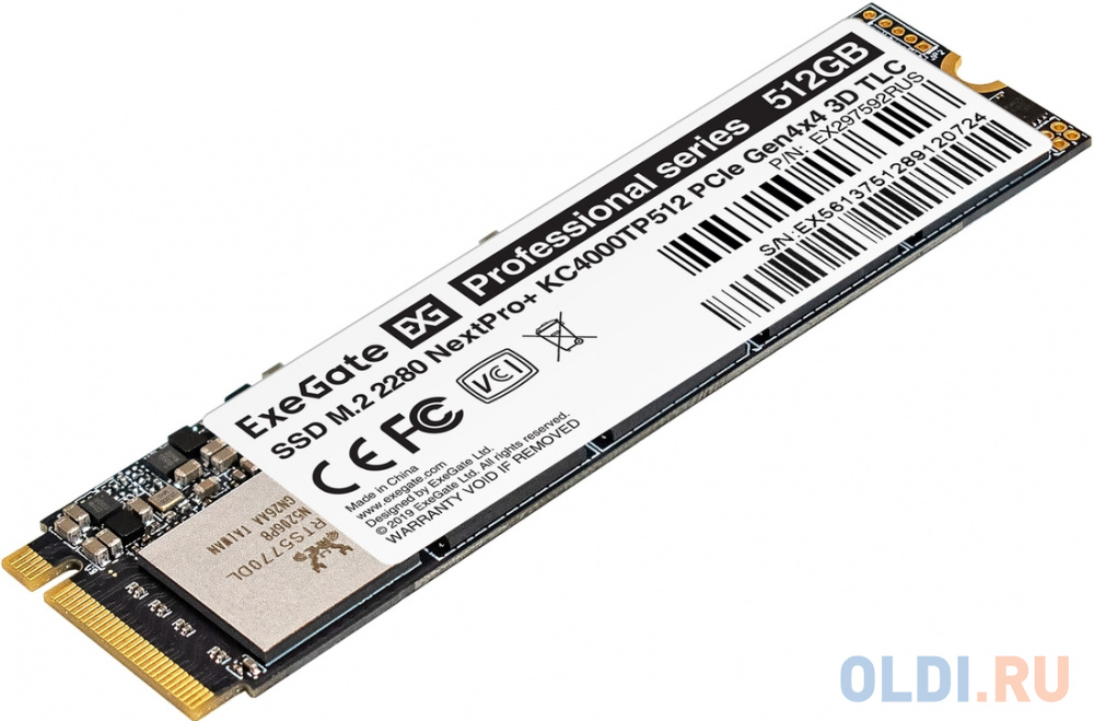 SSD накопитель Exegate NextPro+ 512 Gb PCI-E 4.0 х4