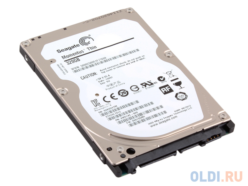 

Жесткий диск для ноутбука 2.5" 320 Gb 5400rpm 8Mb cache Seagate Momentus SATAII ST320LT012 7мм