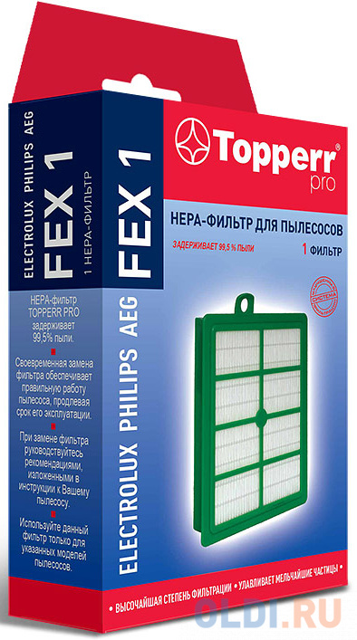 Фильтр Topperr FEX 1 (1пылесбор.) нера фильтр topperr flg731 1131 2фильт