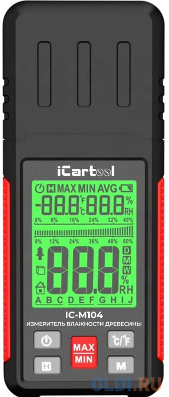 Измеритель влажности древесины iCarTool IC-M104 измеритель влажности древесины бесконтактный technicom tc mt600