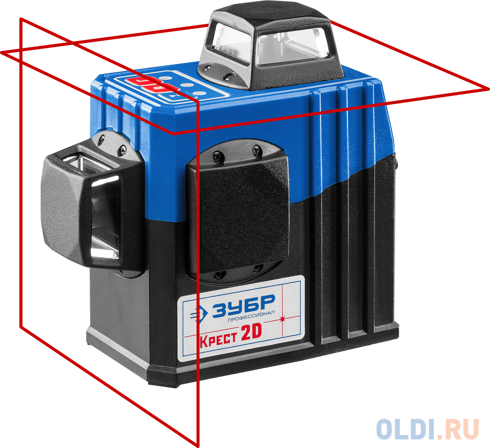 ЗУБР КРЕСТ 2D, 20 - 70 м, лазерный нивелир, Профессионал (34907)