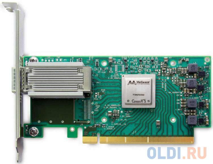 ConnectX -5 VPI adapter card, EDR IB (100Gb/s) and 100GbE, single-port QSFP28, PCIe3.0 x16, tall bracket, ROHS R6