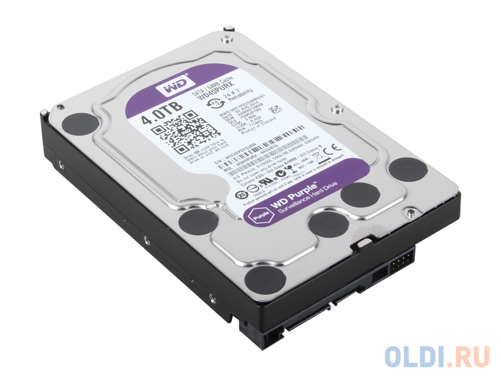 Жесткий диск Western Digital WD40PURX 4 Tb жесткий диск western digital purple 4 tb wd42purz