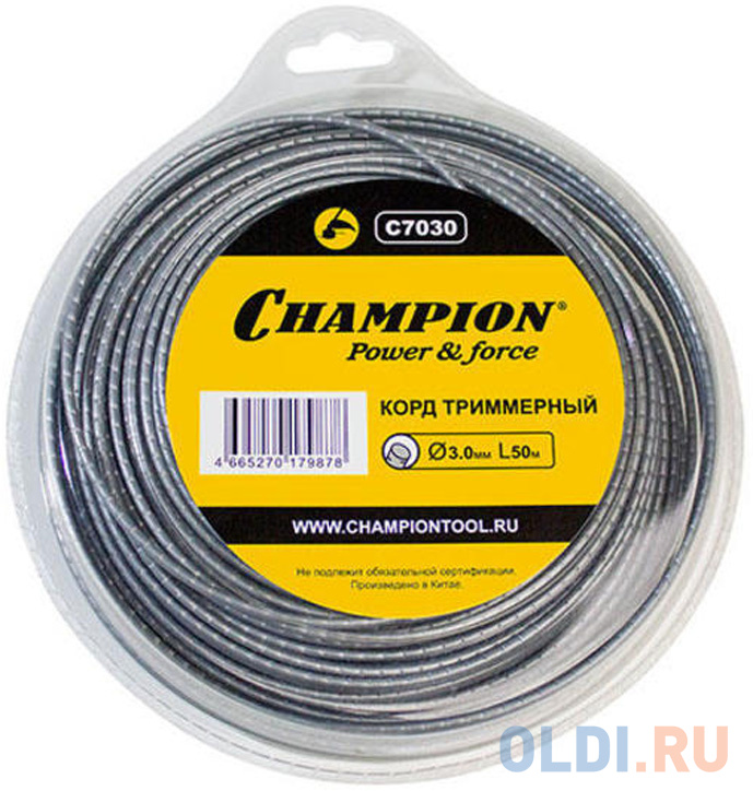 

CHAMPION Корд трим. Round Pro 3.0мм * 50м C7030 Корды CHAMPION, шт