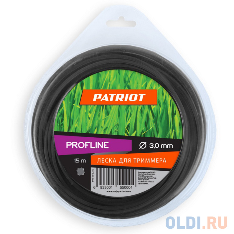 

Леска для триммеров Patriot Profline D 3,0мм L 15м