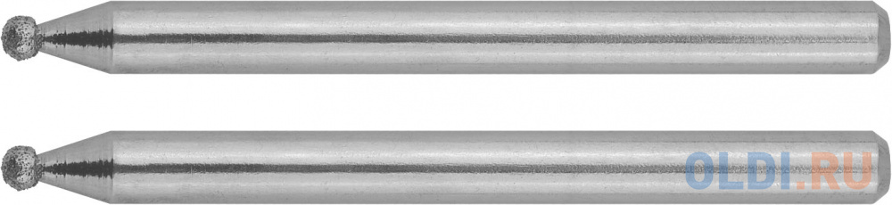 Набор шарошек ЗУБР 35923  алмазные d2.0x3.2мм длина38мм 2шт.