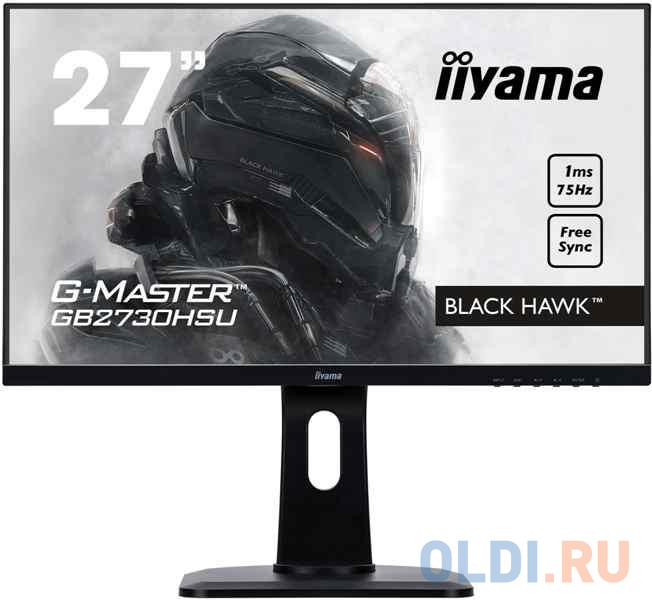 Монитор 27 Iiyama GB2730HSU-B1 черный TN+film LED 1ms 16:9 HDMI DisplayPort M/M Mat HAS 300cd USB монитор iiyama xu2792qsu b1 черный