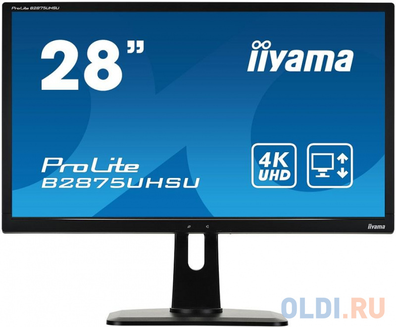 

Монитор жидкокристаллический Iiyama B2875UHSU-B1 Монитор LCD 28'' [16:9] 3840x2160 TN, nonGLARE, 300