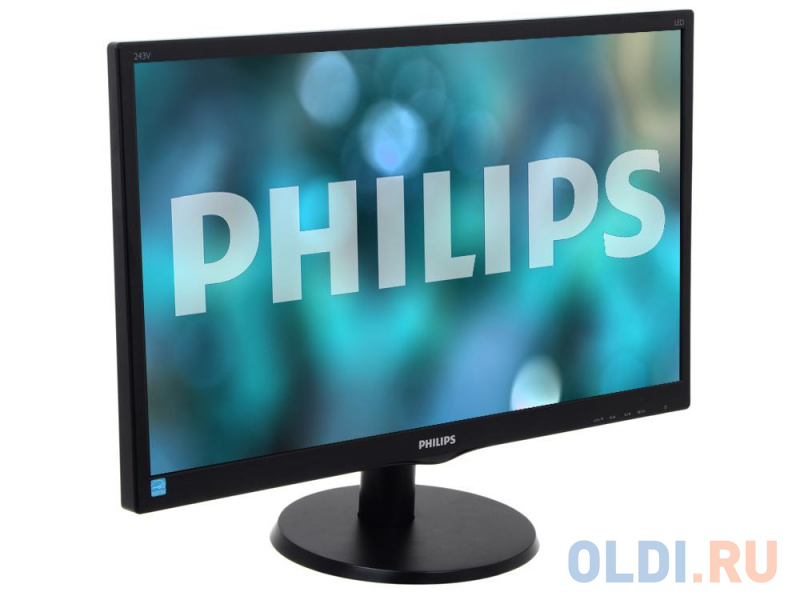 

Монитор 23.6" Philips 243V5LHAB/00(01) Black Hairline WLED, 1920x1080, 1ms, 250 cd/m2, 1000:1 (DCR 10M:1), D-Sub, DVI-D, HDMI, speakers, Headph.Out, v