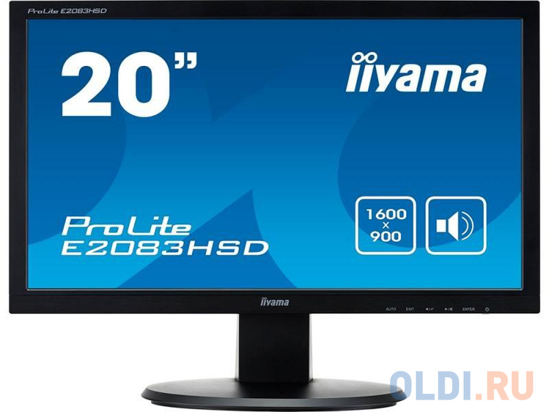 

Монитор 19.5" iiYama E2083HSD-B1 черный TN 1600x900 250 cd/m^2 5 ms DVI VGA Аудио