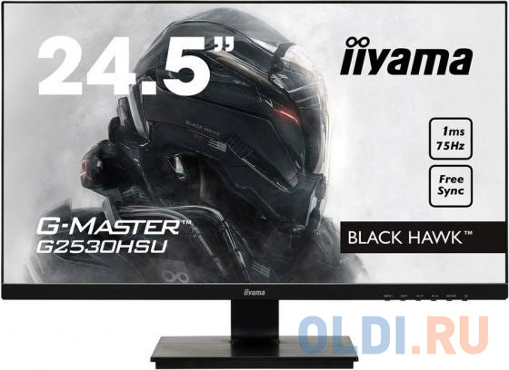 

Монитор 25" iiYama G-Master G2530HSU-B1 черный TN 1920x1080 250 cd/m^2 1 ms HDMI DisplayPort VGA Ауд