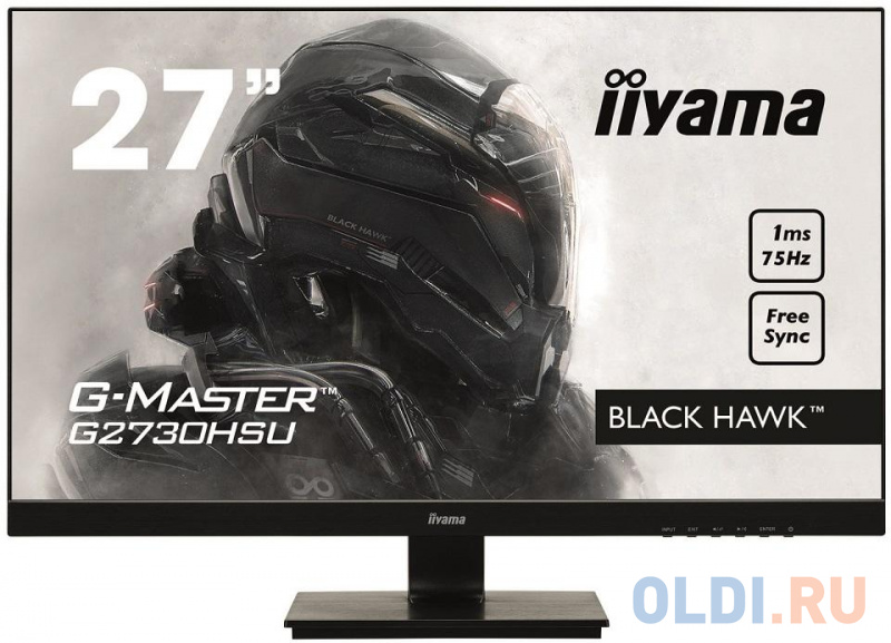 

Монитор Iiyama 27" G2730HSU-B1 черный TN+film LED 1ms 16:9 DVI HDMI M/M матовая 1000:1 300cd 170гр/1