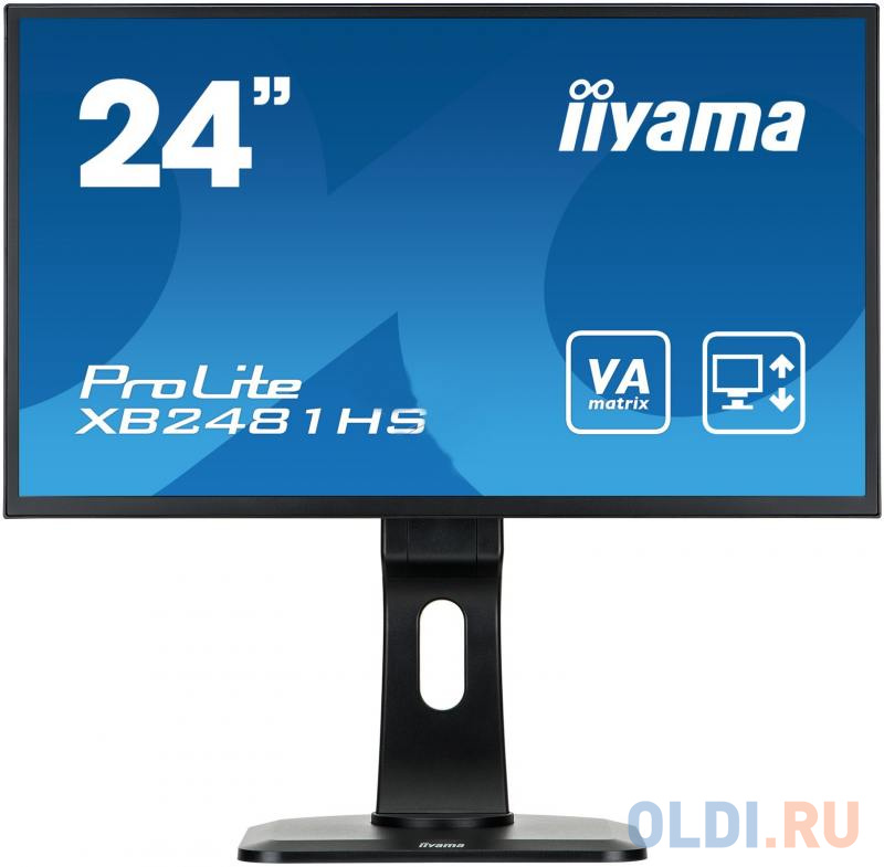 

Монитор 23.6" iiYama Pro Lite XB2481HS-B1 черный VA 1920x1080 250 cd/m^2 6 ms HDMI DVI Аудио