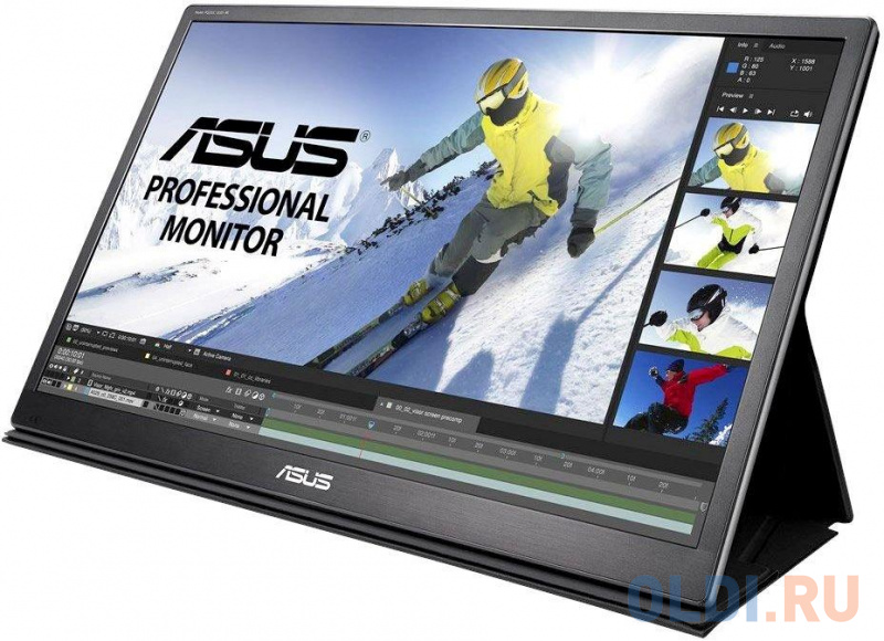 Монитор 15.6" ASUS MB16AP Silver+Black IPS, 1920x1080, 5ms, 220 cd/m2, 800:1, USB-C фото