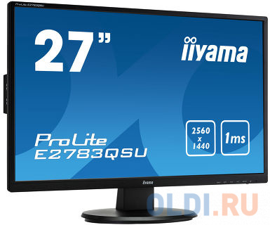 

Монитор 27" Iiyama ProLite E2783QSU-B1 черный TN+film LED 1ms 16:9 DVI HDMI DisplayPort M/M Mat 350c