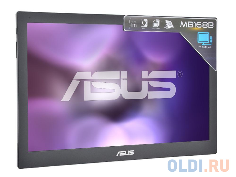 

Монитор 15.6" ASUS MB168B Black LED, 1366x768, 11ms, 200 cd/m2, 500:1, USB
