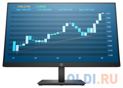 

Монитор 23.8" HP ProDisplay P244 черный IPS 1920x1080 250 cd/m^2 5 ms HDMI DisplayPort VGA 5QG35AA
