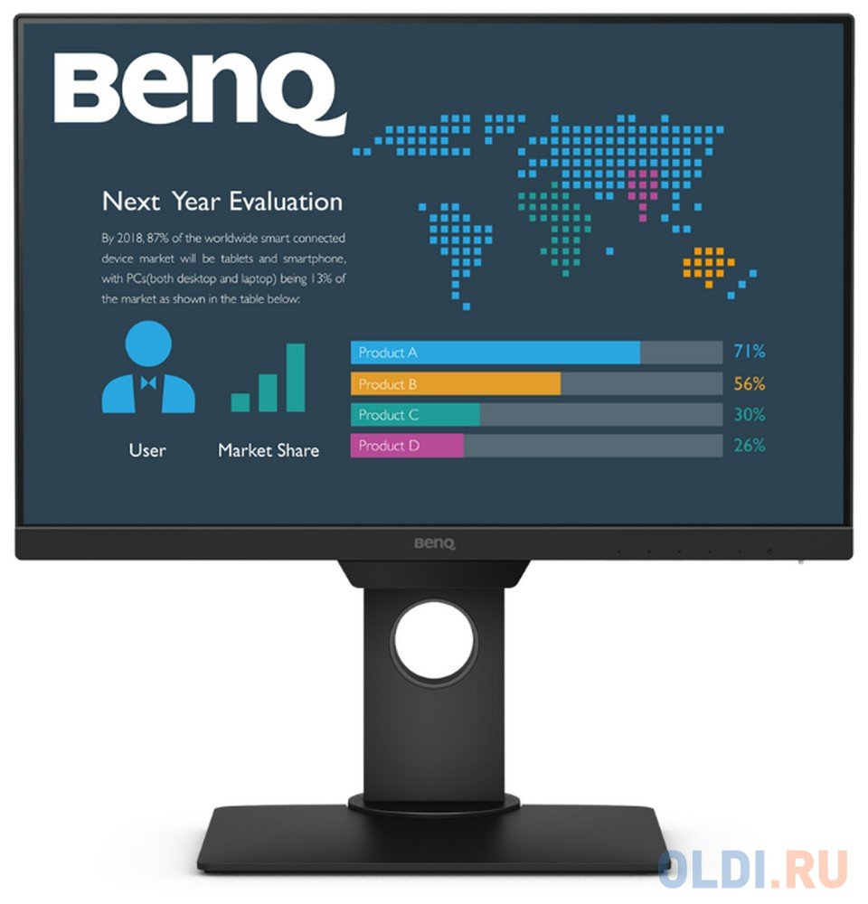 

Монитор 23" BENQ BL2381T черный IPS 1920x1200 250 cd/m^2 5 ms DVI HDMI DisplayPort VGA Аудио USB 9H.LHMLA.TBE