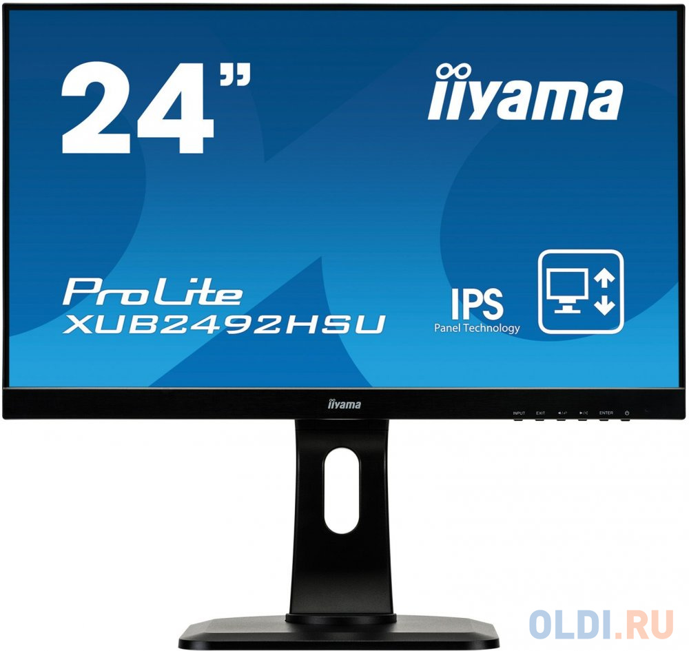 

Монитор 23.8" iiYama XUB2492HSU-B1 черный IPS 1920x1080 250 cd/m^2 5 ms HDMI DisplayPort VGA Аудио USB XUB2492HSU-B1