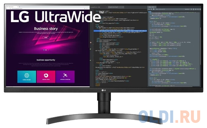 

Монитор 34" LG UltraWide 34WN750 черный IPS 3440x1440 300 cd/m^2 5 ms HDMI DisplayPort Аудио USB 34WN750-B.ARUZ